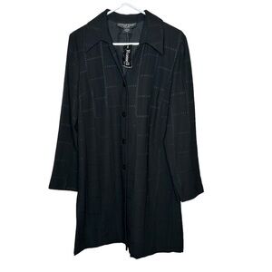 New Russell Kemp Women’s Blazer Jacket Size 10 Blk Embroidered Detail Long BNWT